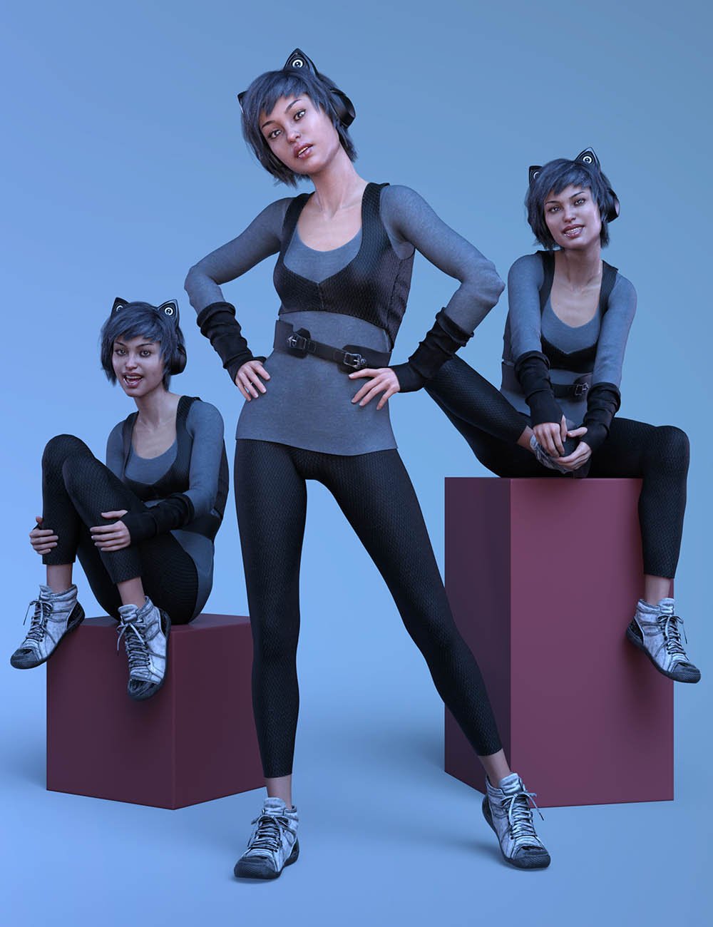 CDI Poses for Teen Raven 8 and Genesis 8 Female by: Capsces Digital Ink, 3D Models by Daz 3D
