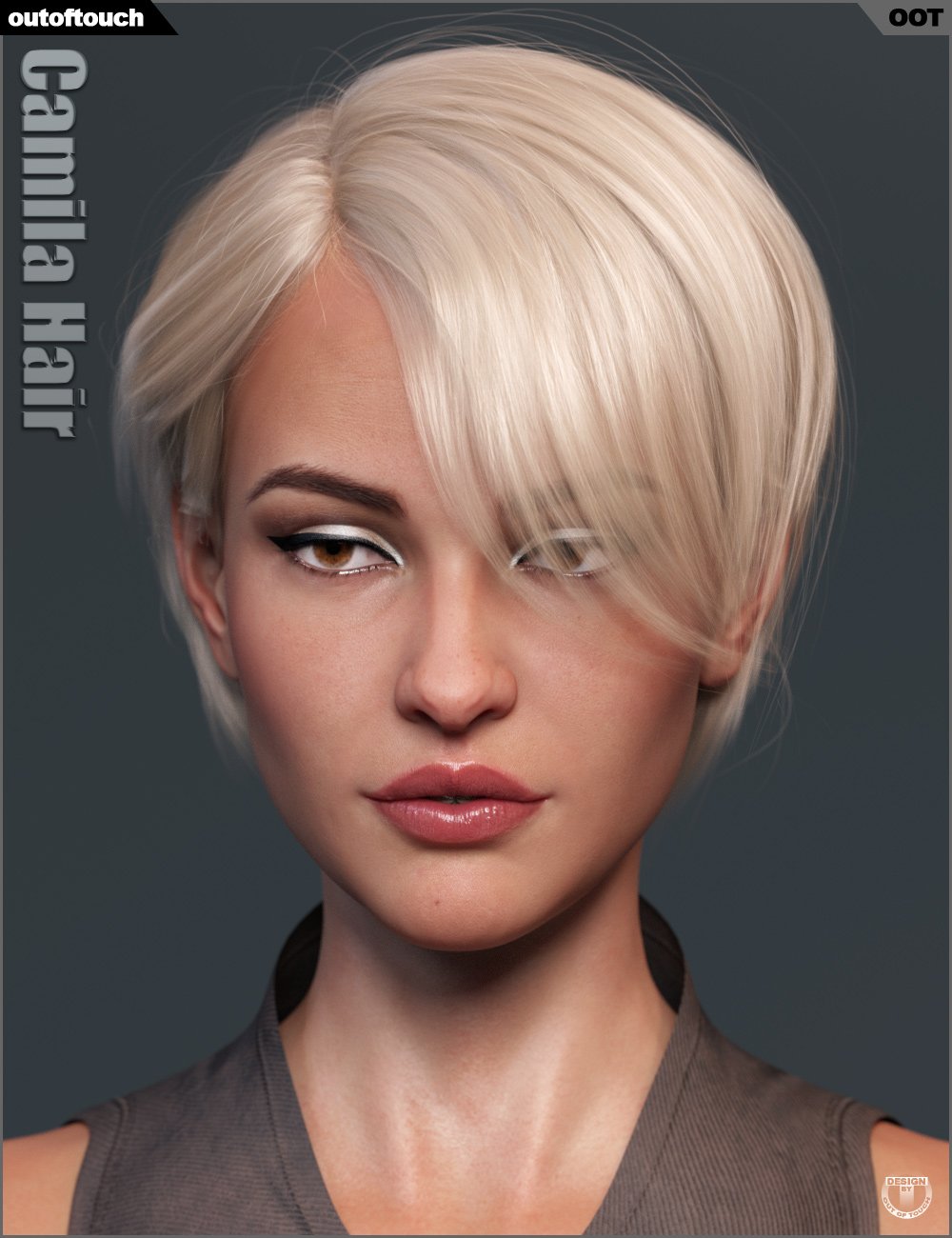 Camila Hair for Genesis 3 and 8 Female(s) | Daz 3D