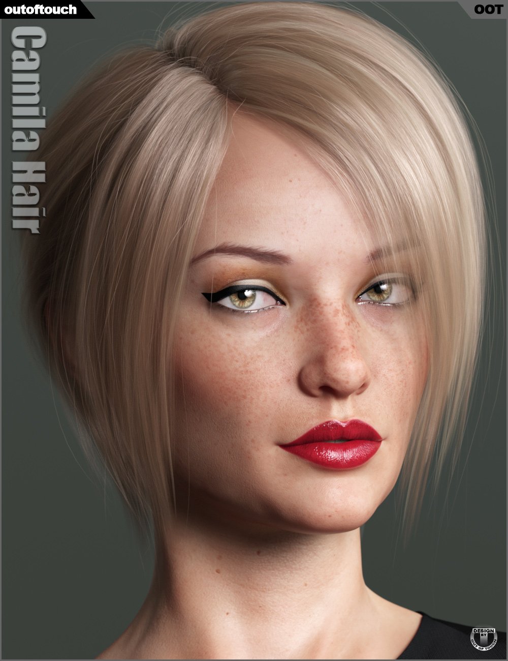 Camila Hair for Genesis 3 and 8 Female(s) | Daz 3D