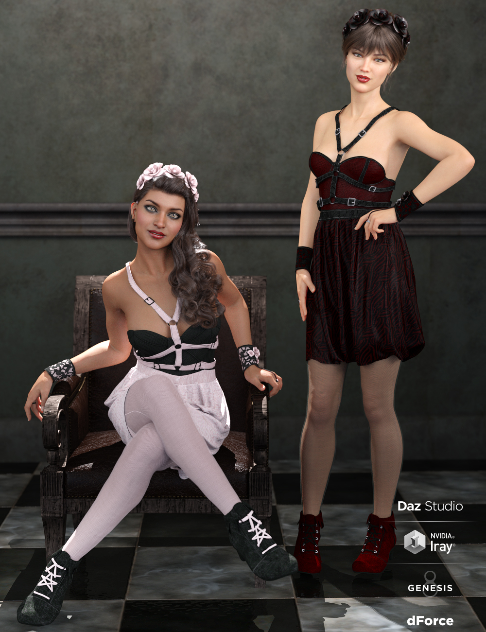 Ariadne Outfit for Genesis 8 Females by: , 3D Models by Daz 3D
