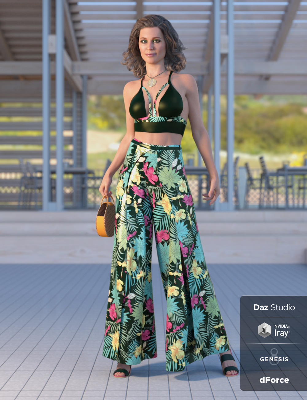 dForce Bali Babe Outfit for Genesis 8 Female(s)