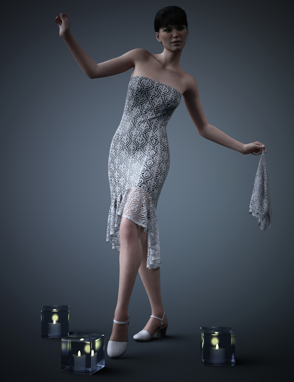 dForce Bolero Nights Outfit for Genesis 8 Female(s) by: Leviathan, 3D Models by Daz 3D