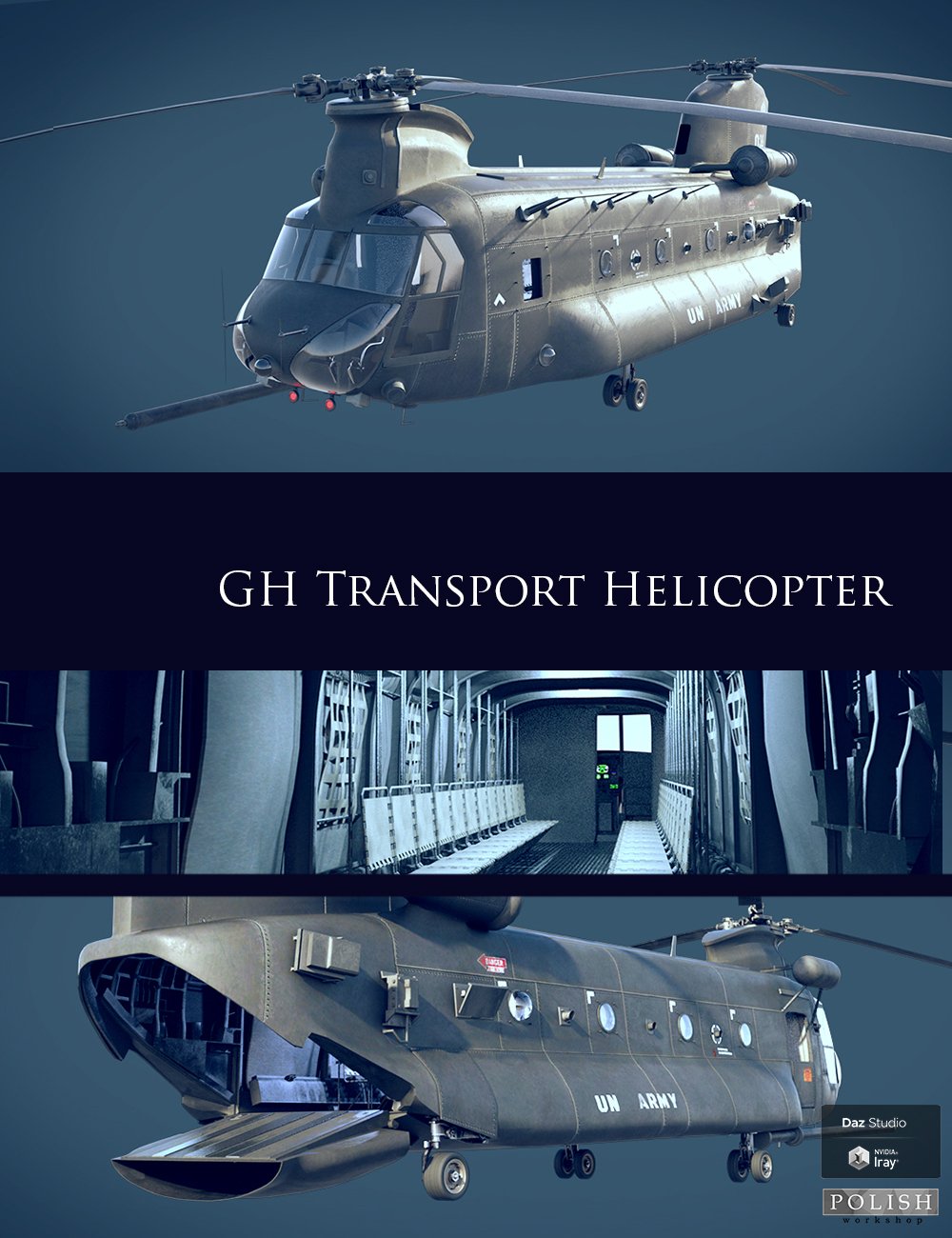GH Transport Helicopter by: Polish, 3D Models by Daz 3D