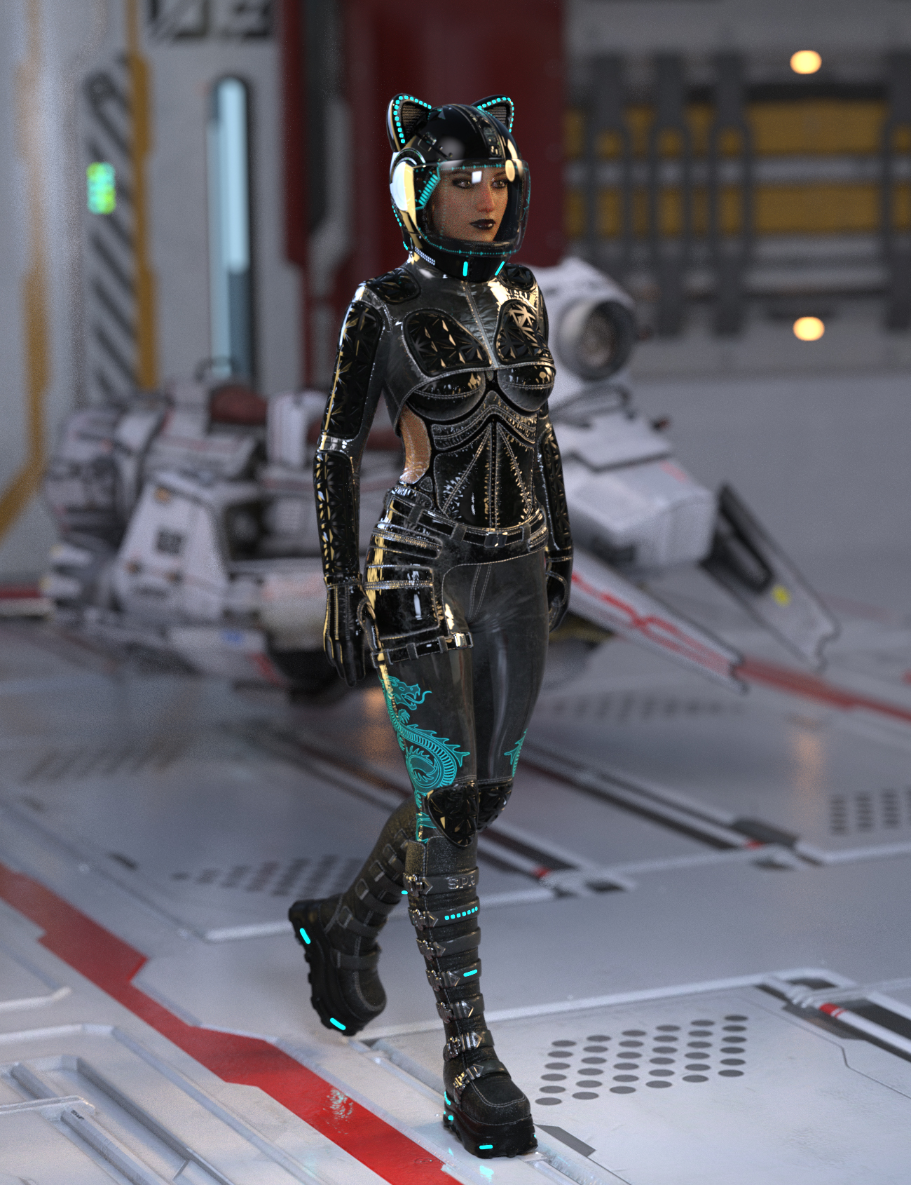 Space Racer Outfit for Genesis 8 Female(s) by: Demian, 3D Models by Daz 3D