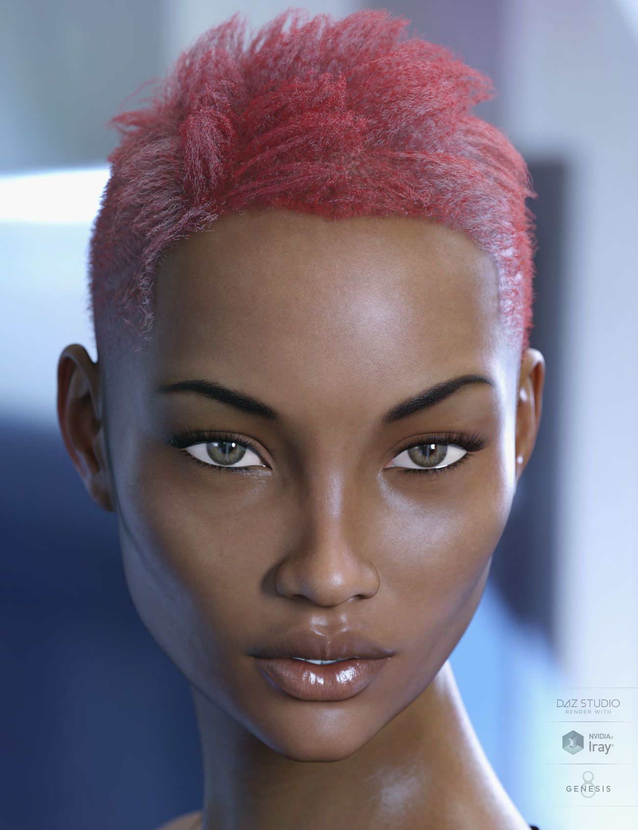 dForce Saul Hair for Genesis 8 by: AprilYSH, 3D Models by Daz 3D