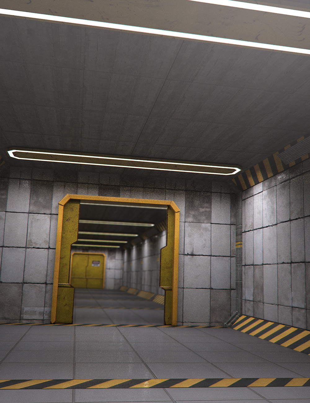 Sci-Fi Corridor Level 51 by: , 3D Models by Daz 3D
