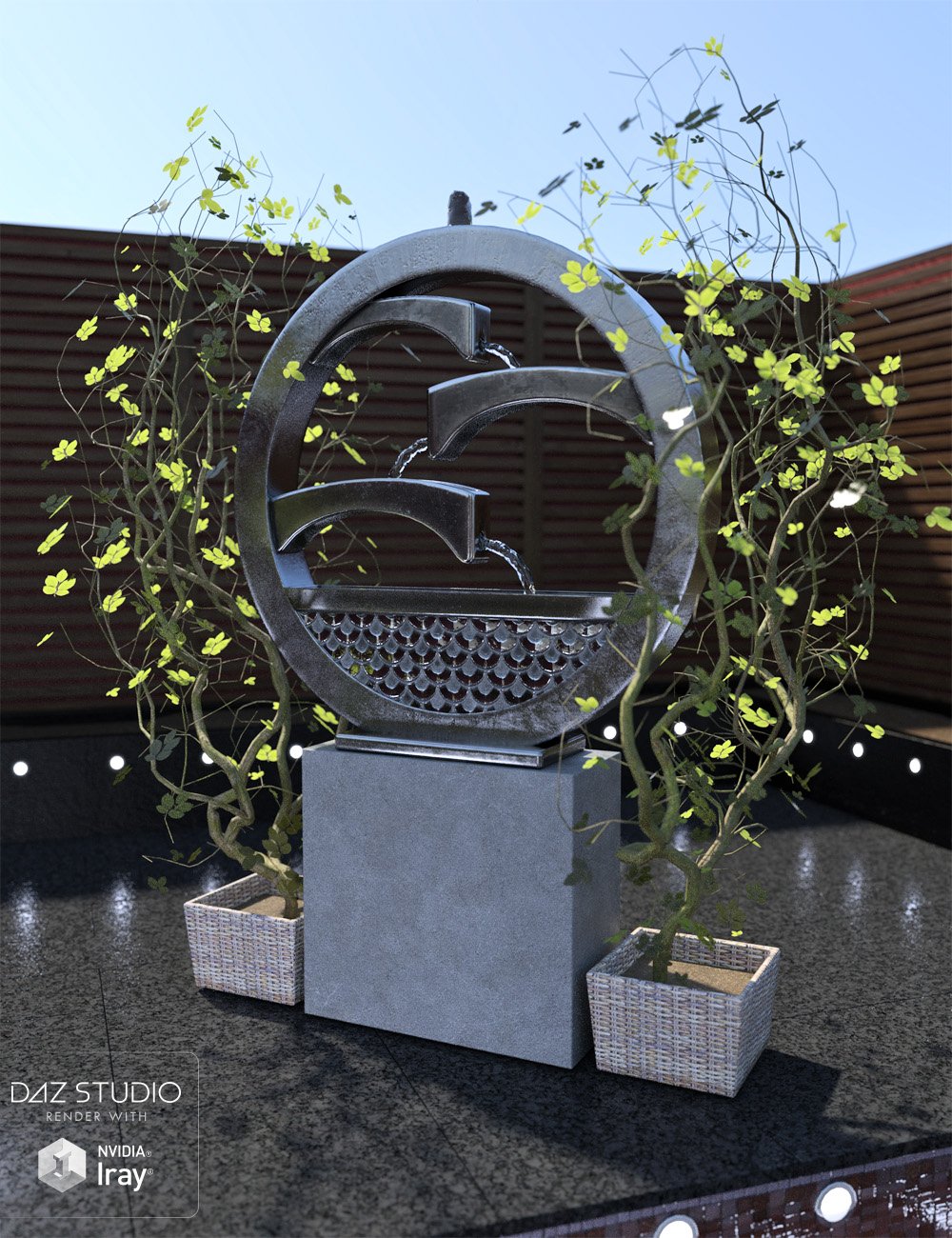 Garden Water Features by: David BrinnenForbiddenWhispers, 3D Models by Daz 3D
