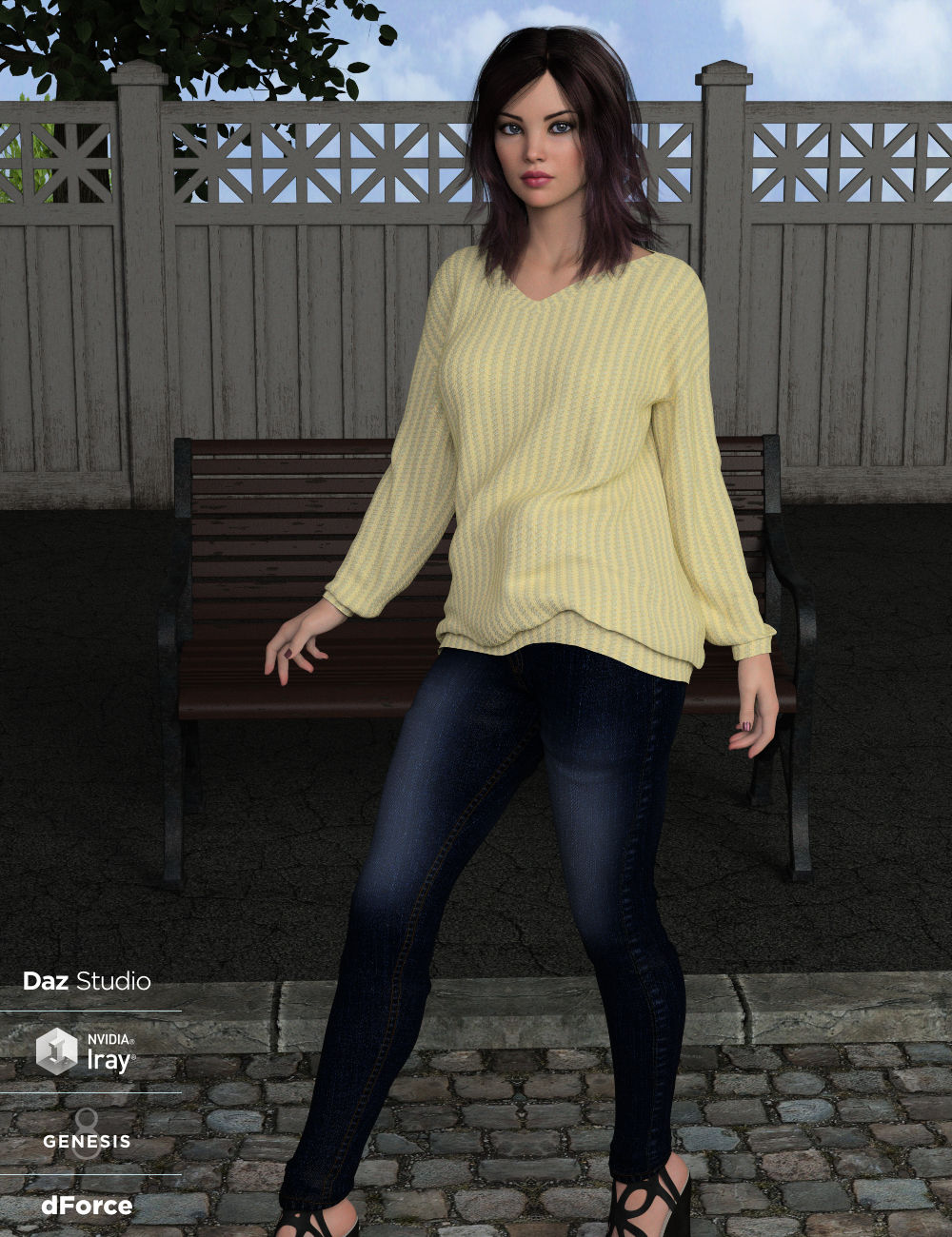 dForce Nora Outfit for Genesis 8 Female(s) by: WildDesigns, 3D Models by Daz 3D