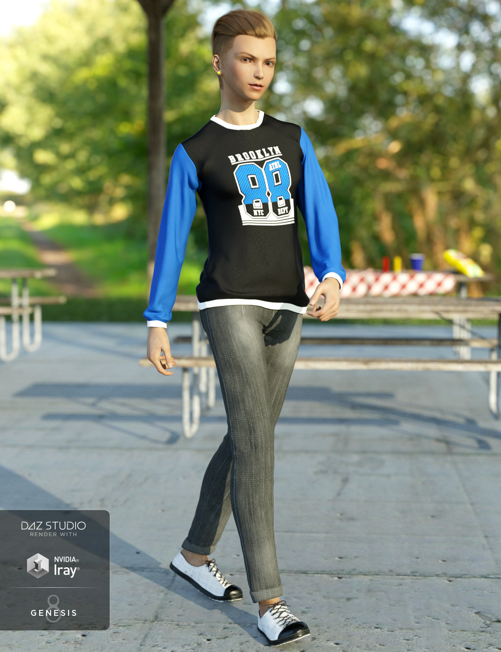 dForce Back To Class Outfit Textures by: Moonscape GraphicsSade, 3D Models by Daz 3D