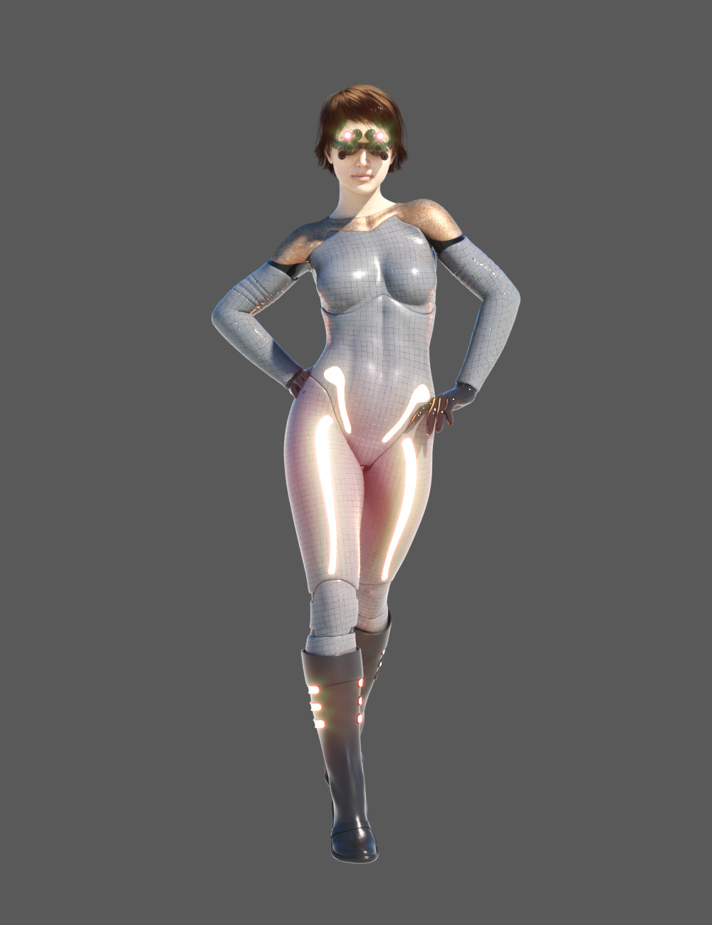Sci-Fi Sniper Outfit For Genesis 8 Female by: AcharyaPolina, 3D Models by Daz 3D