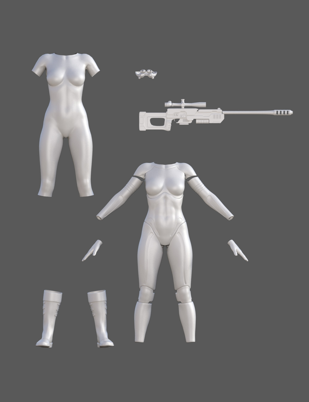 Sci-Fi Sniper Outfit For Genesis 8 Female Sci-Fi Sniper Outfit For Genesis 8 Female by: AcharyaPolina, 3D Models by Daz 3D