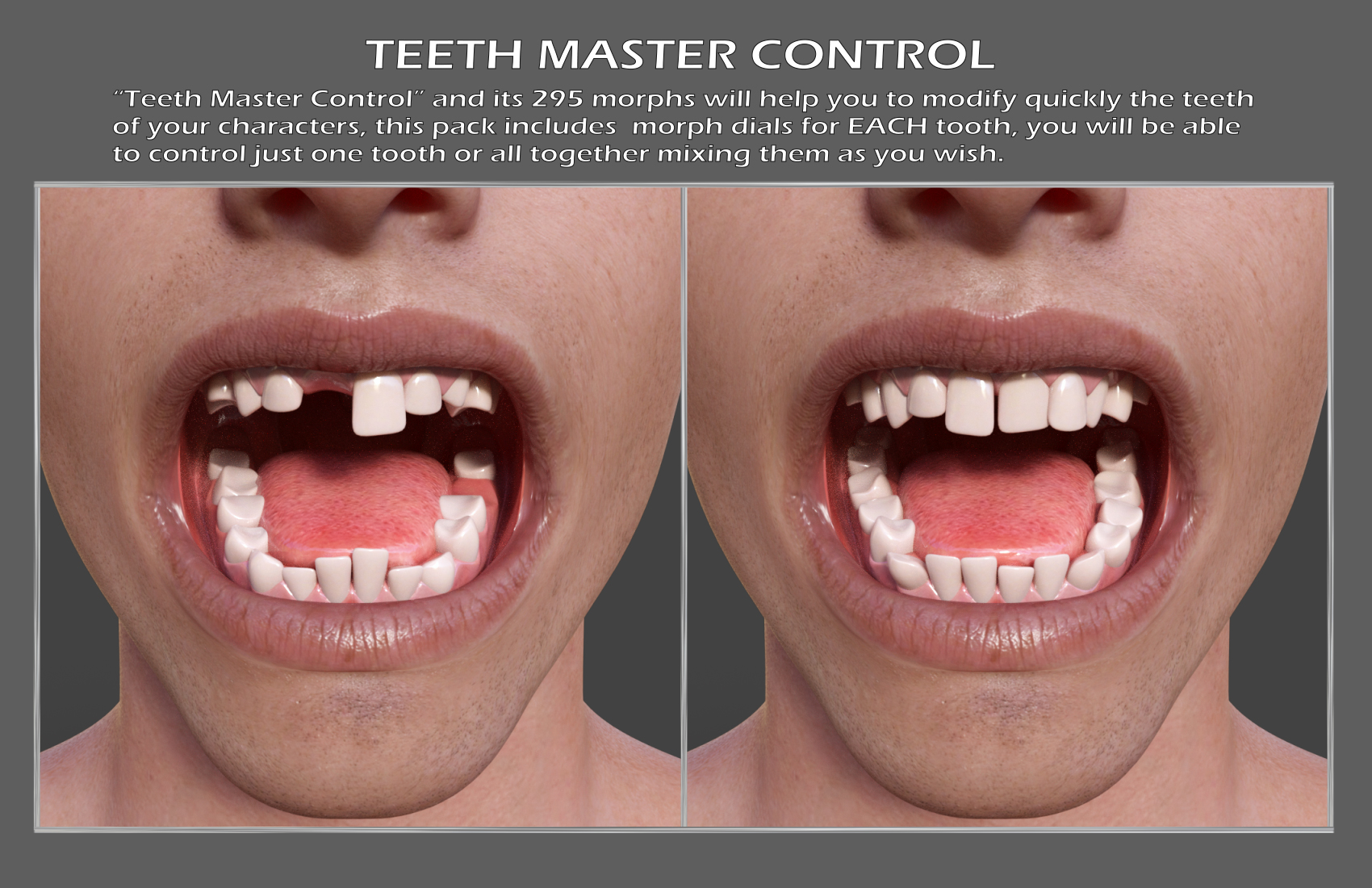 Teeth Master Control for Genesis 8 Male by: JWolf, 3D Models by Daz 3D