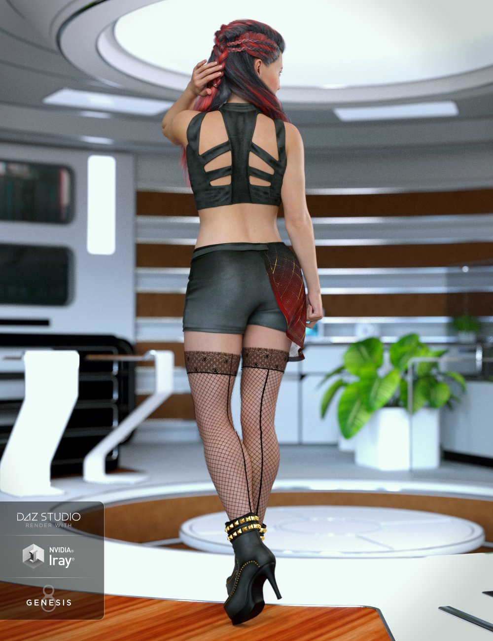 Clear Point Outfit for Genesis 8 Female(s) by: 4blueyesArien, 3D Models by Daz 3D