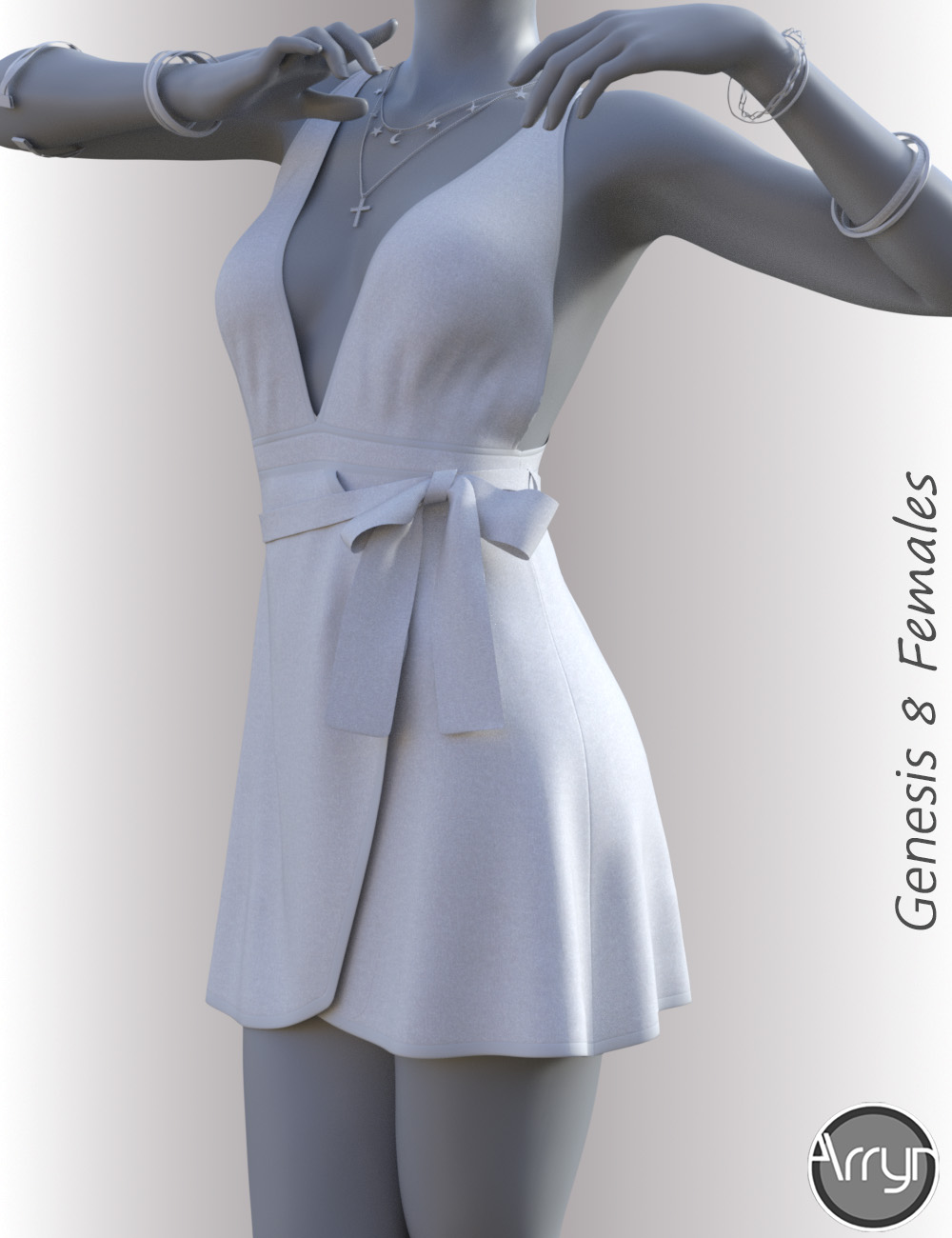 dForce Aimee Candy Dress for Genesis 8 Female(s) by: OnnelArryn, 3D Models by Daz 3D