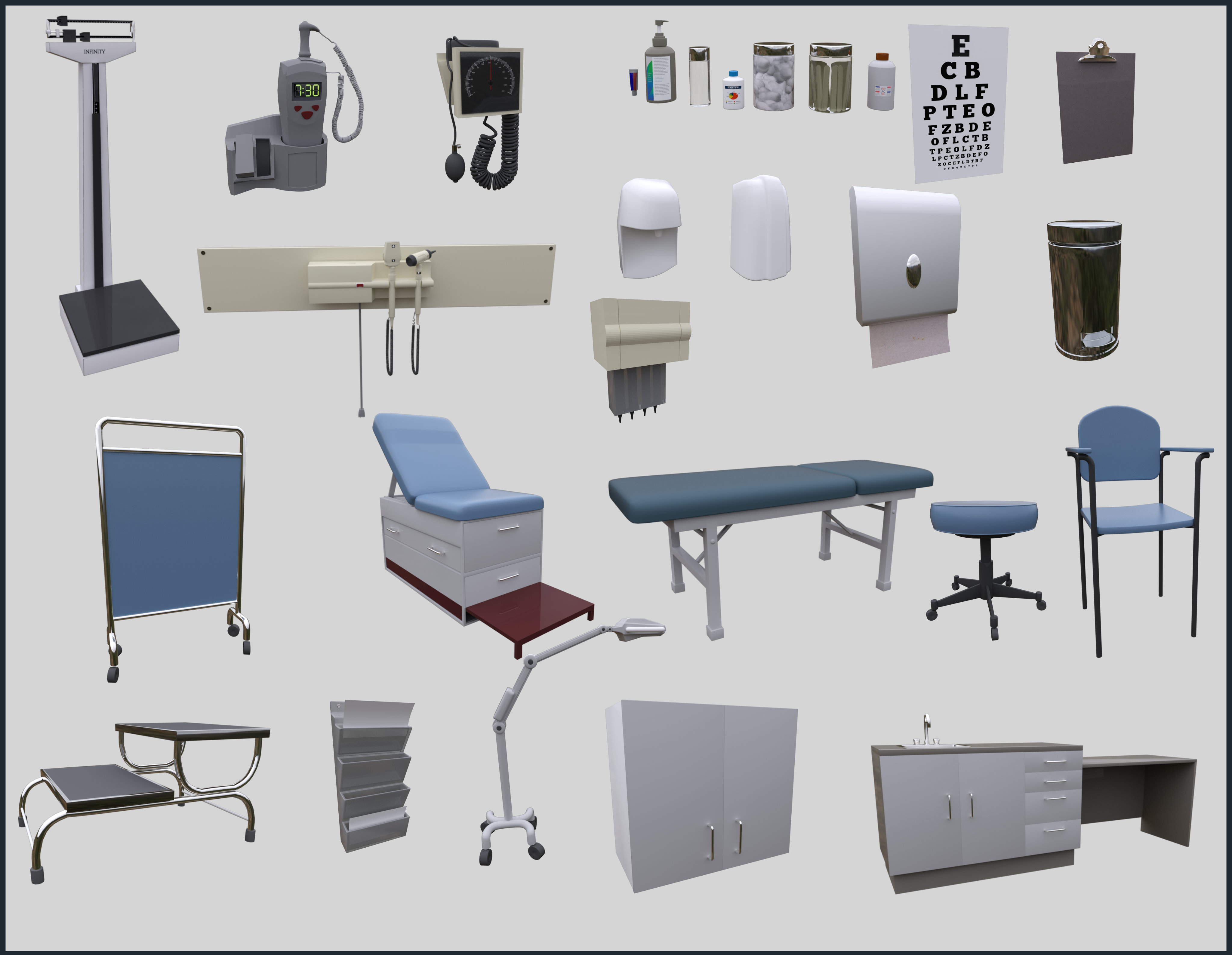 FG Examination Room by: Fugazi1968, 3D Models by Daz 3D