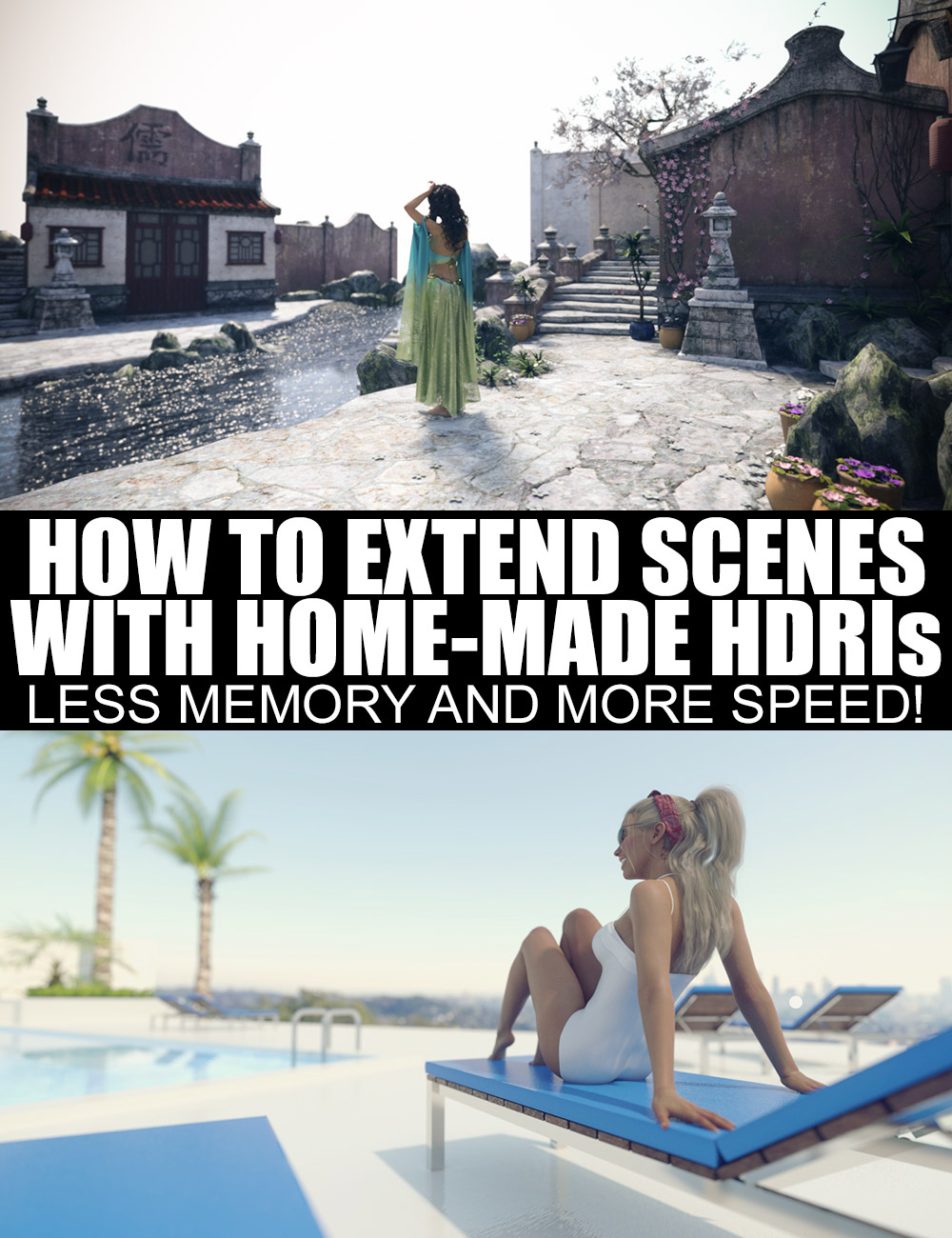How To Extend Scenes With Home-Made HDRIs by: Dreamlight, 3D Models by Daz 3D