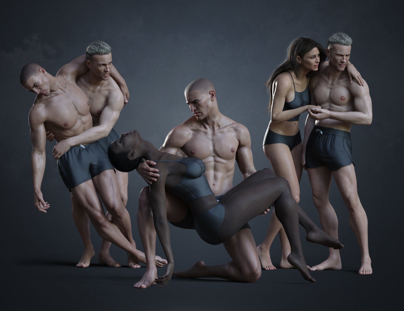 Dramatic Together Poses for Genesis 8 Dramatic Together Poses for Genesis 8 by: Faber Inc, 3D Models by Daz 3D