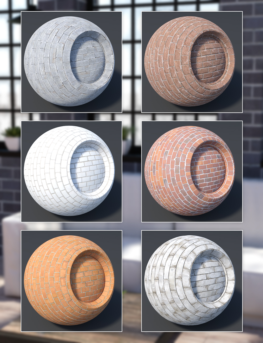 Brick Wall - Iray Shaders Brick Wall - Iray Shaders by: Dimidrol, 3D Models by Daz 3D