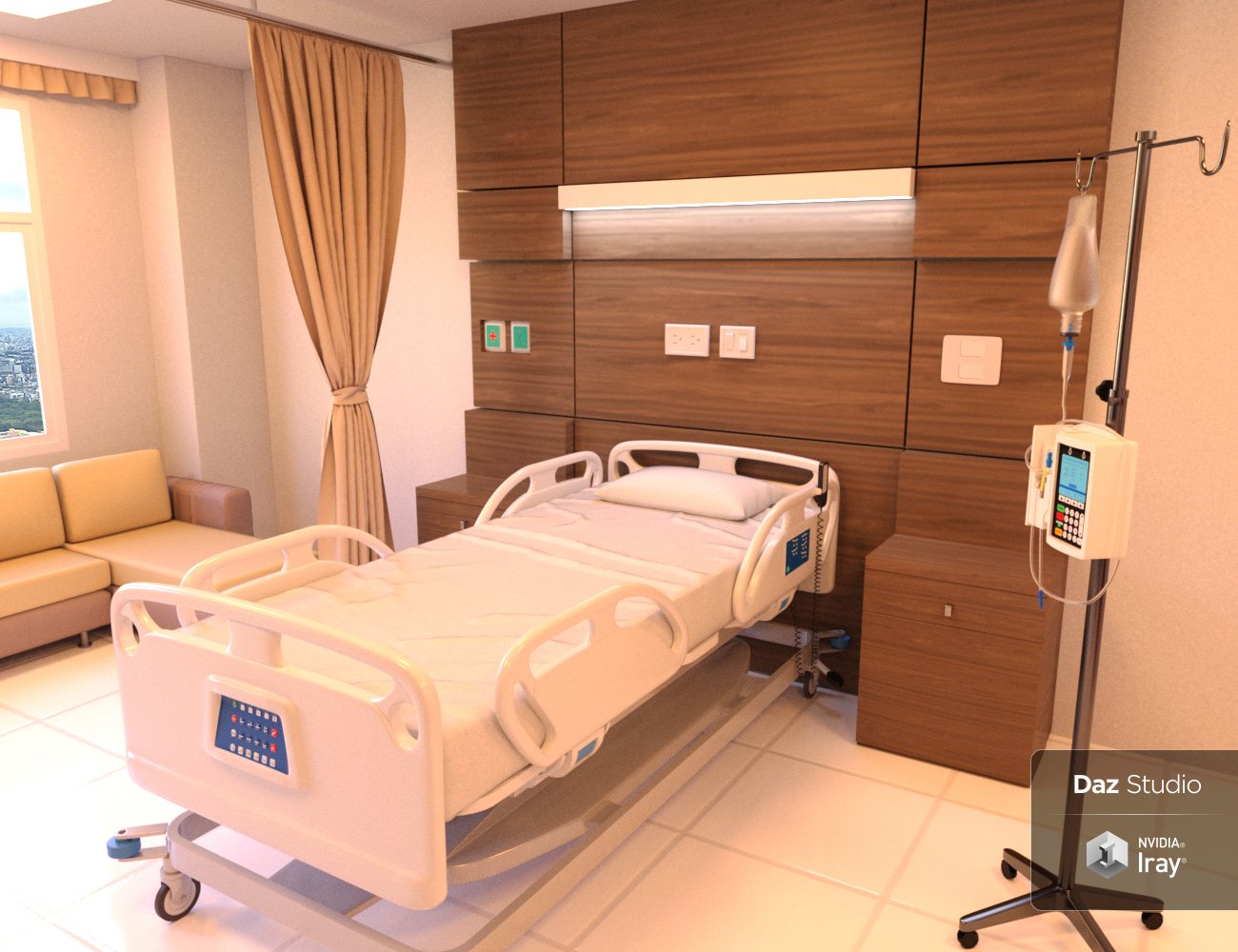 Modern Hospital Room Modern Hospital Room by: Charlie, 3D Models by Daz 3D