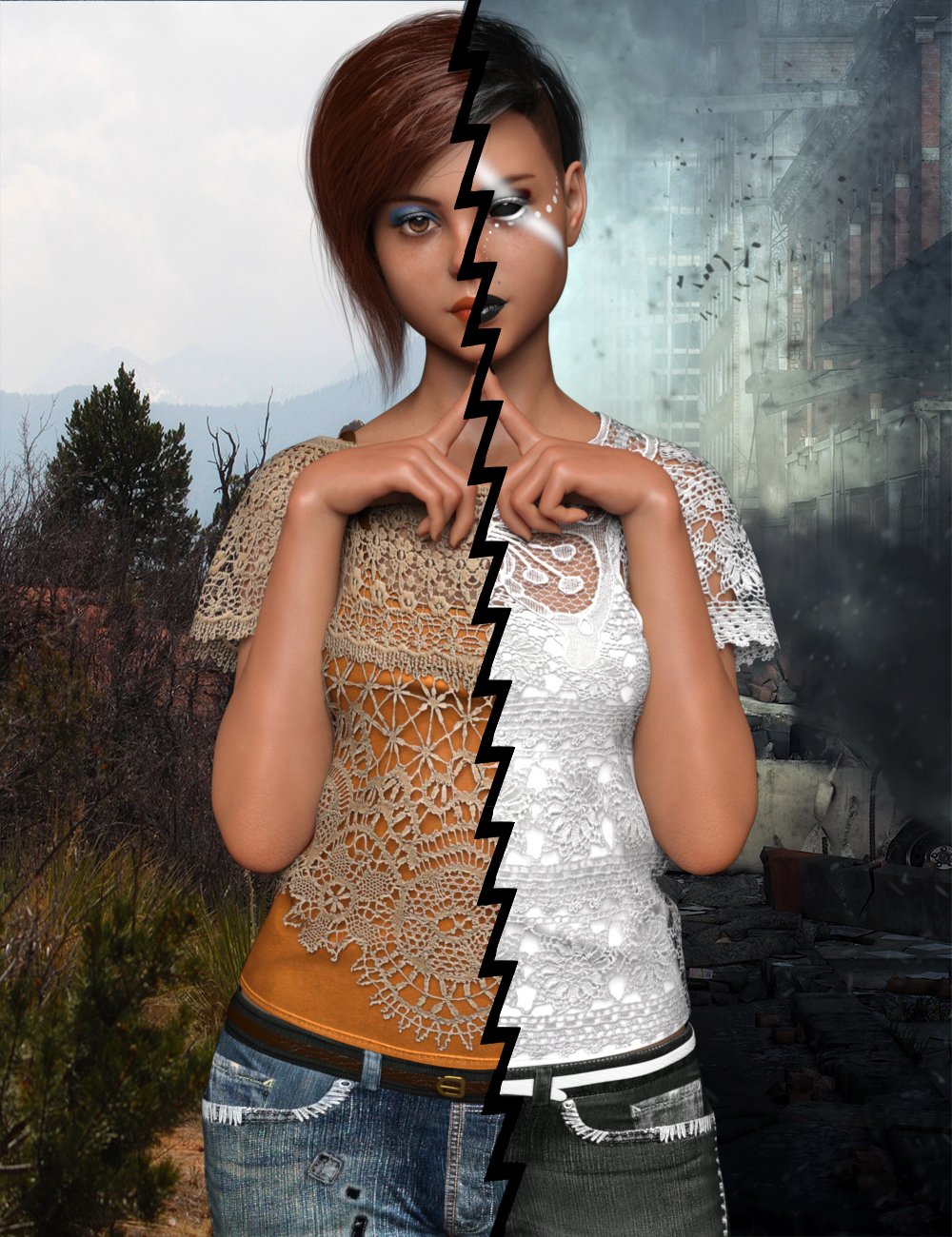 DE Greta for Teen Raven 8 by: Dark-Elf, 3D Models by Daz 3D