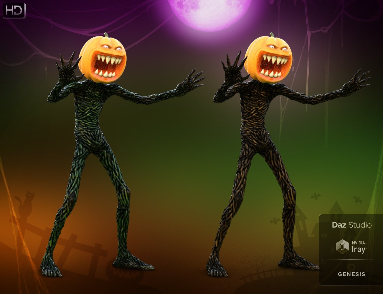 Evil Pumpkin HD for Genesis 8 Male | Daz 3D
