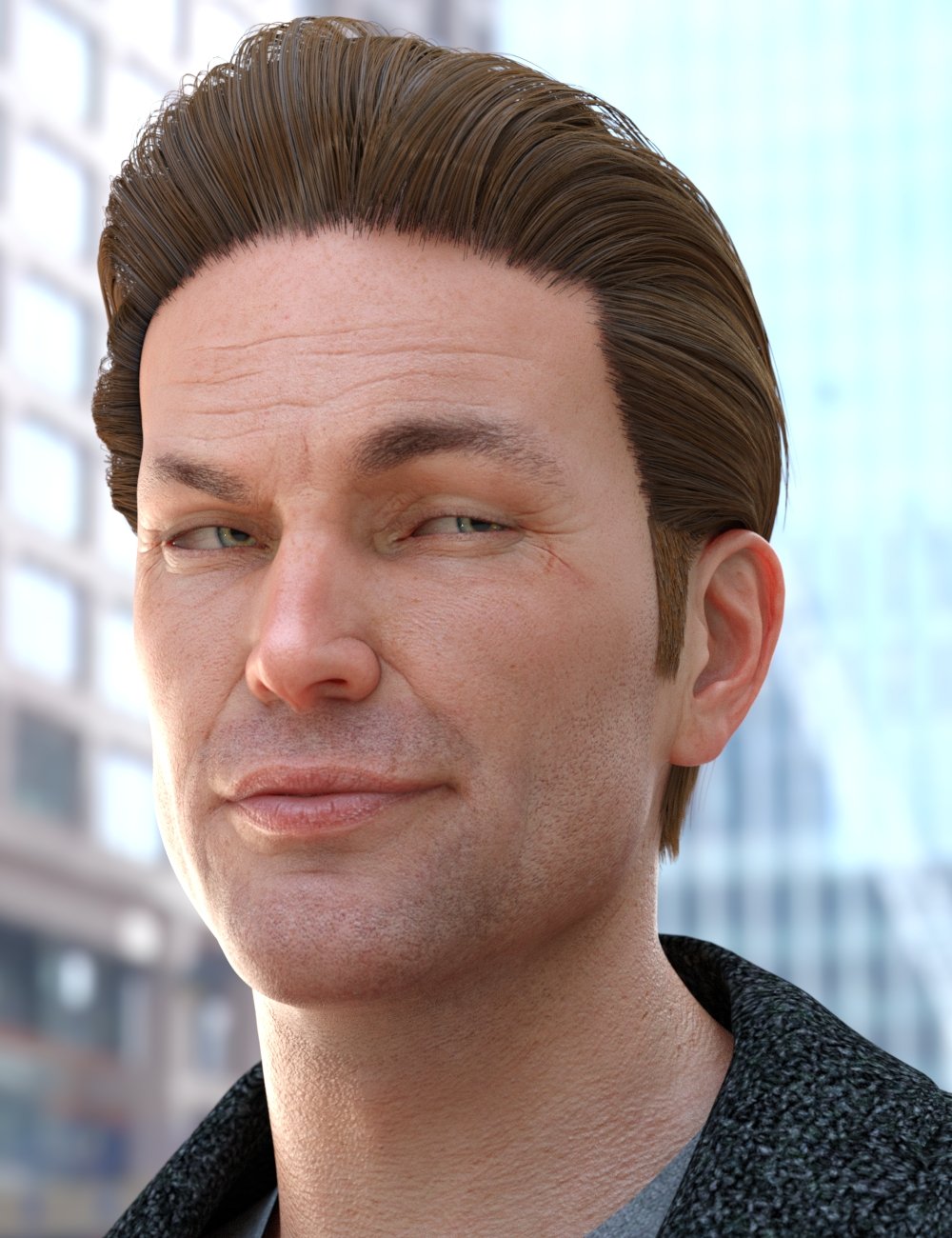 dForce Mid-Life Bachelor Hair for Genesis 8 Male by: TheNathanParable, 3D Models by Daz 3D