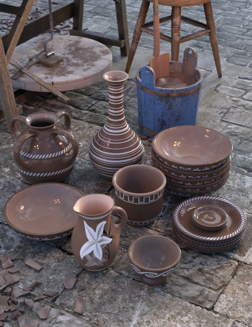 Potters Workshop Potters Workshop by: Merlin Studios, 3D Models by Daz 3D