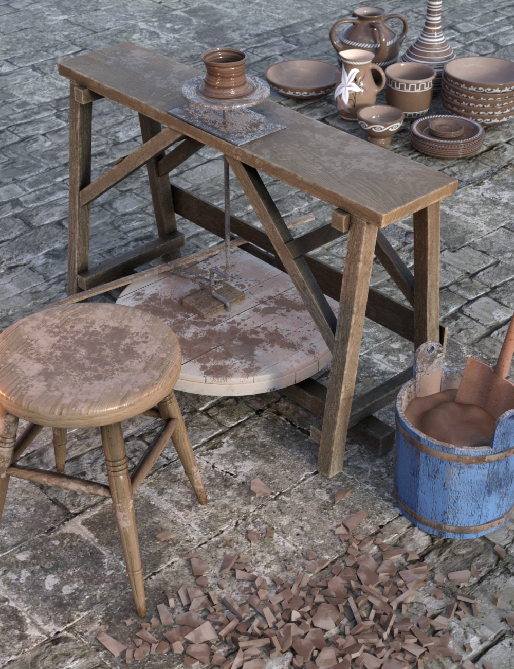 Potters Workshop Potters Workshop by: Merlin Studios, 3D Models by Daz 3D
