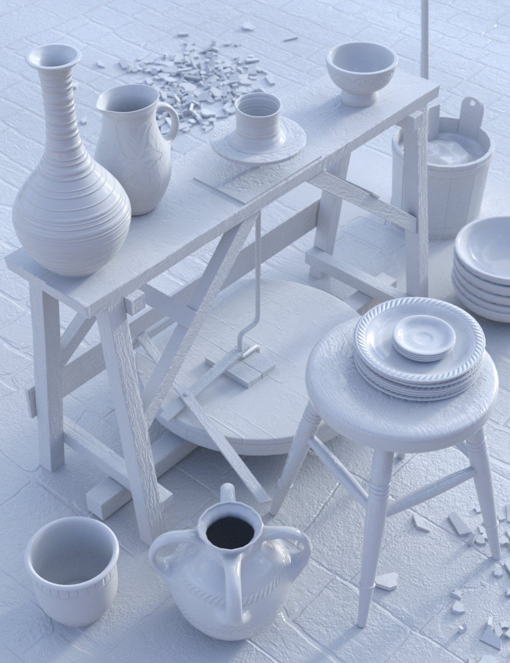 Potters Workshop by: Merlin Studios, 3D Models by Daz 3D