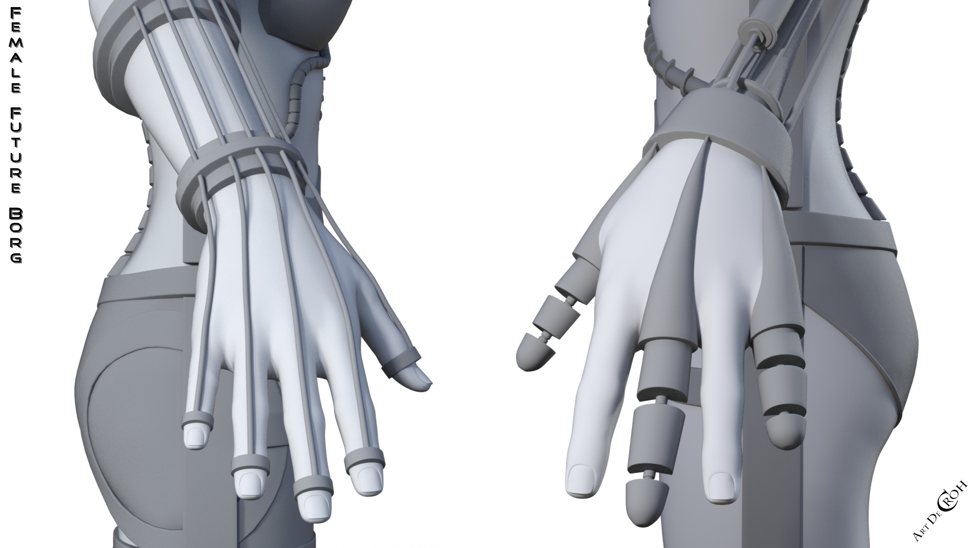 Female Future Borg for Genesis 8 Female(s) by: Art-de-Croh, 3D Models by Daz 3D