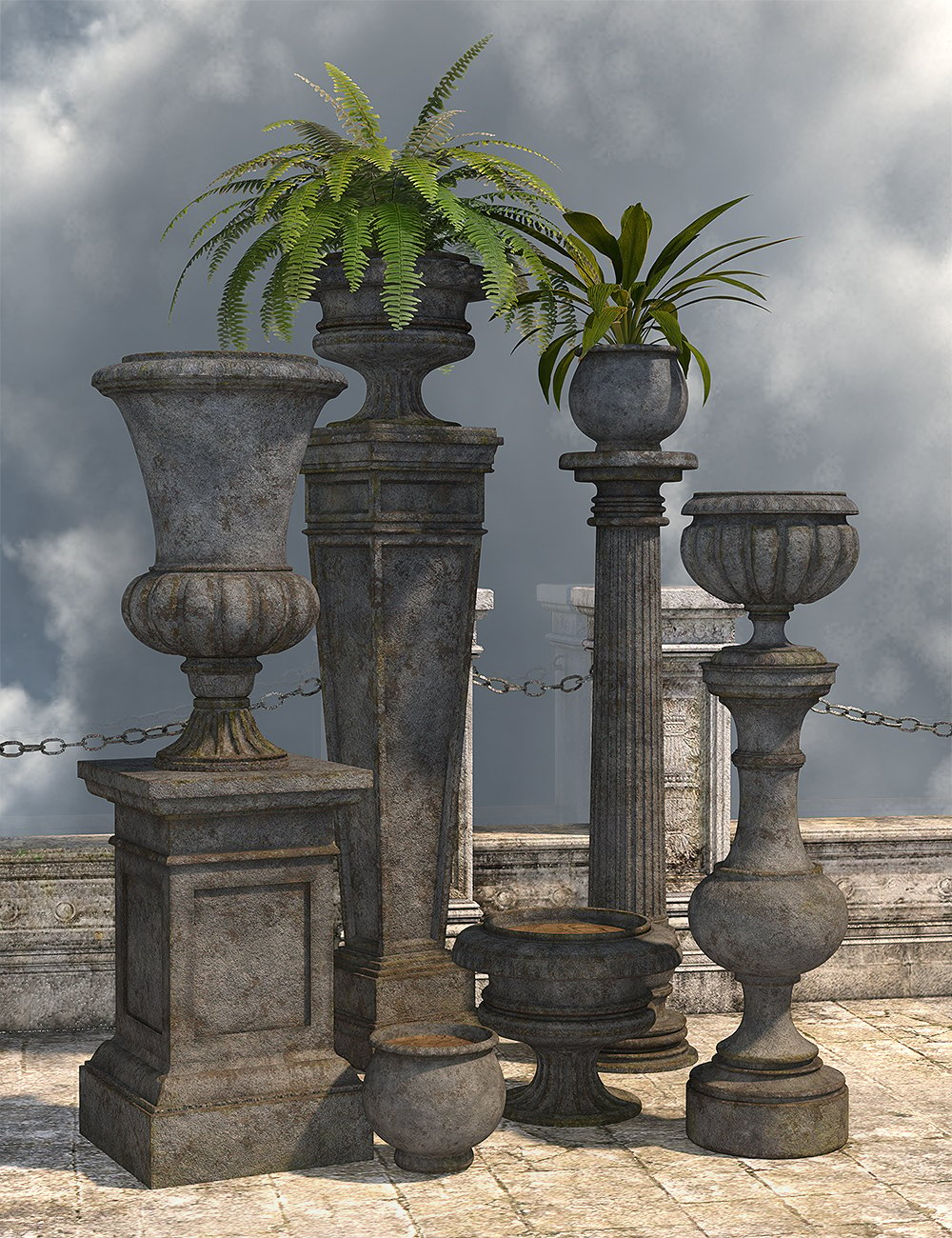 Victorian Garden Decor by: LaurieS, 3D Models by Daz 3D