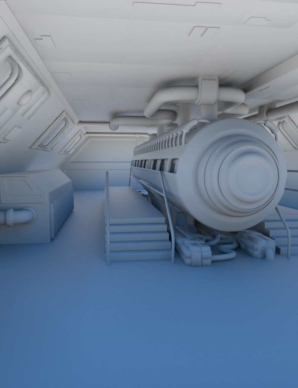 Sci Fi Starship Engine Room Volume 2 Daz 3d