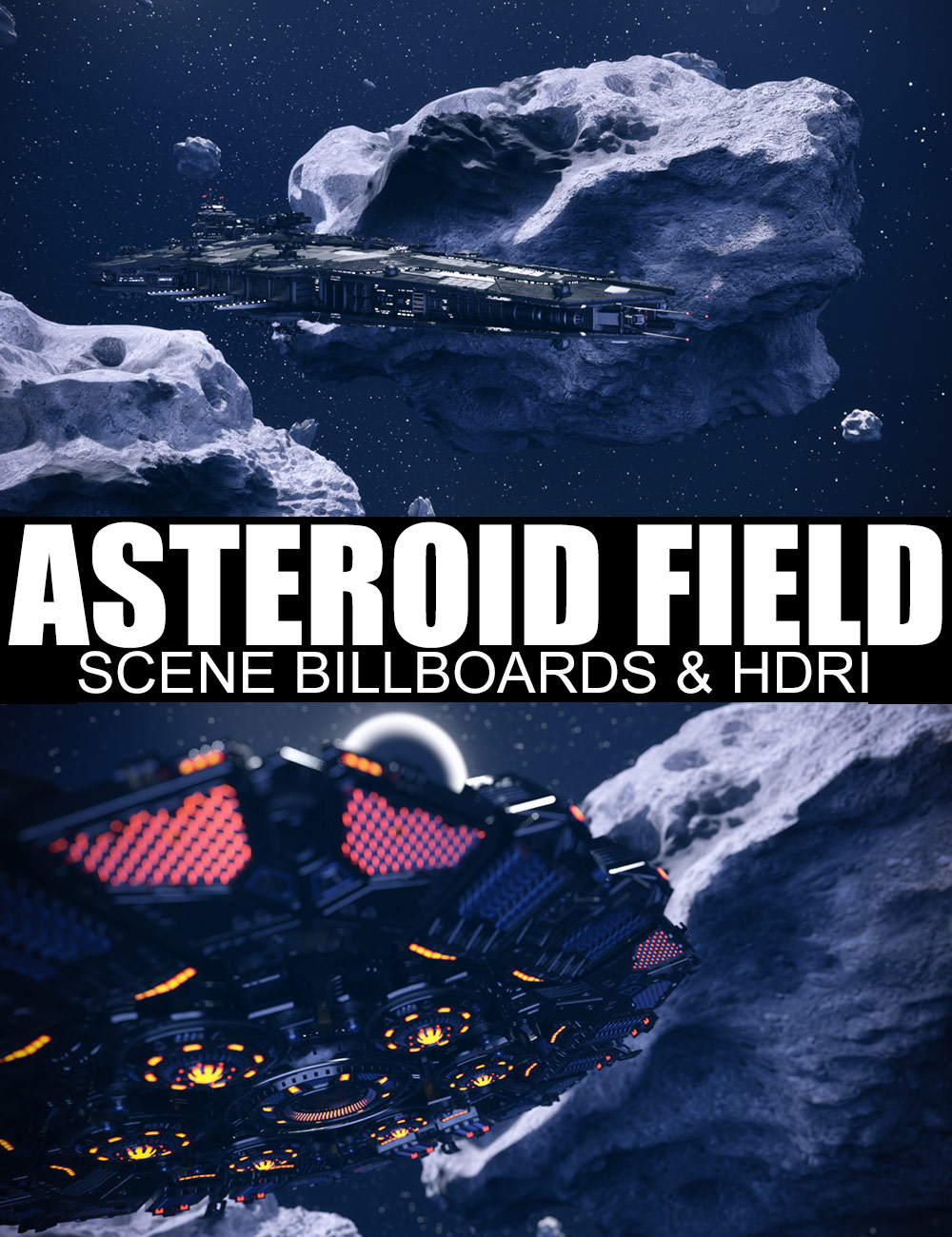 Asteroid Field Scene Billboards and HDRI by: Dreamlight, 3D Models by Daz 3D