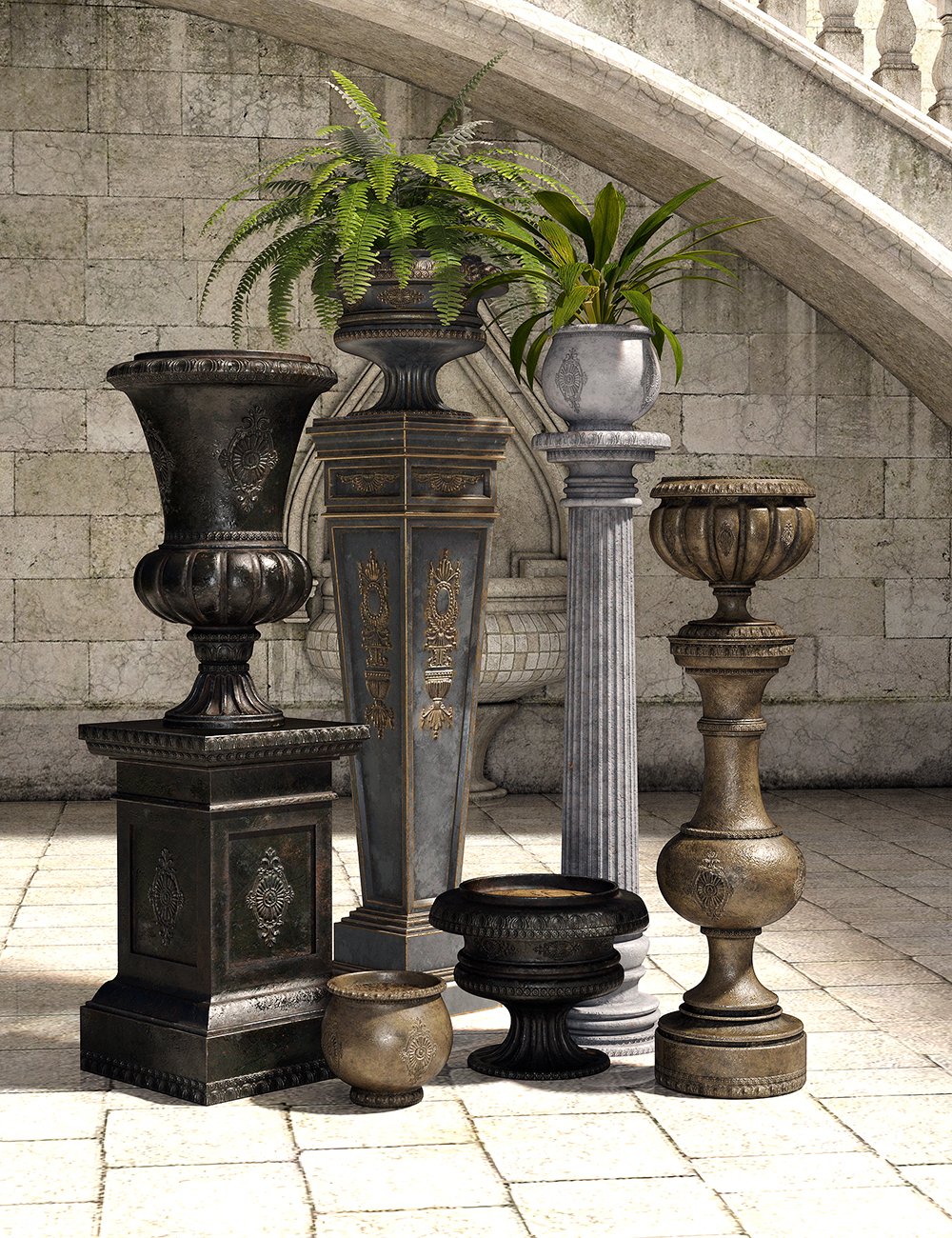 Elegance for Victorian Garden Decor by: LaurieS, 3D Models by Daz 3D