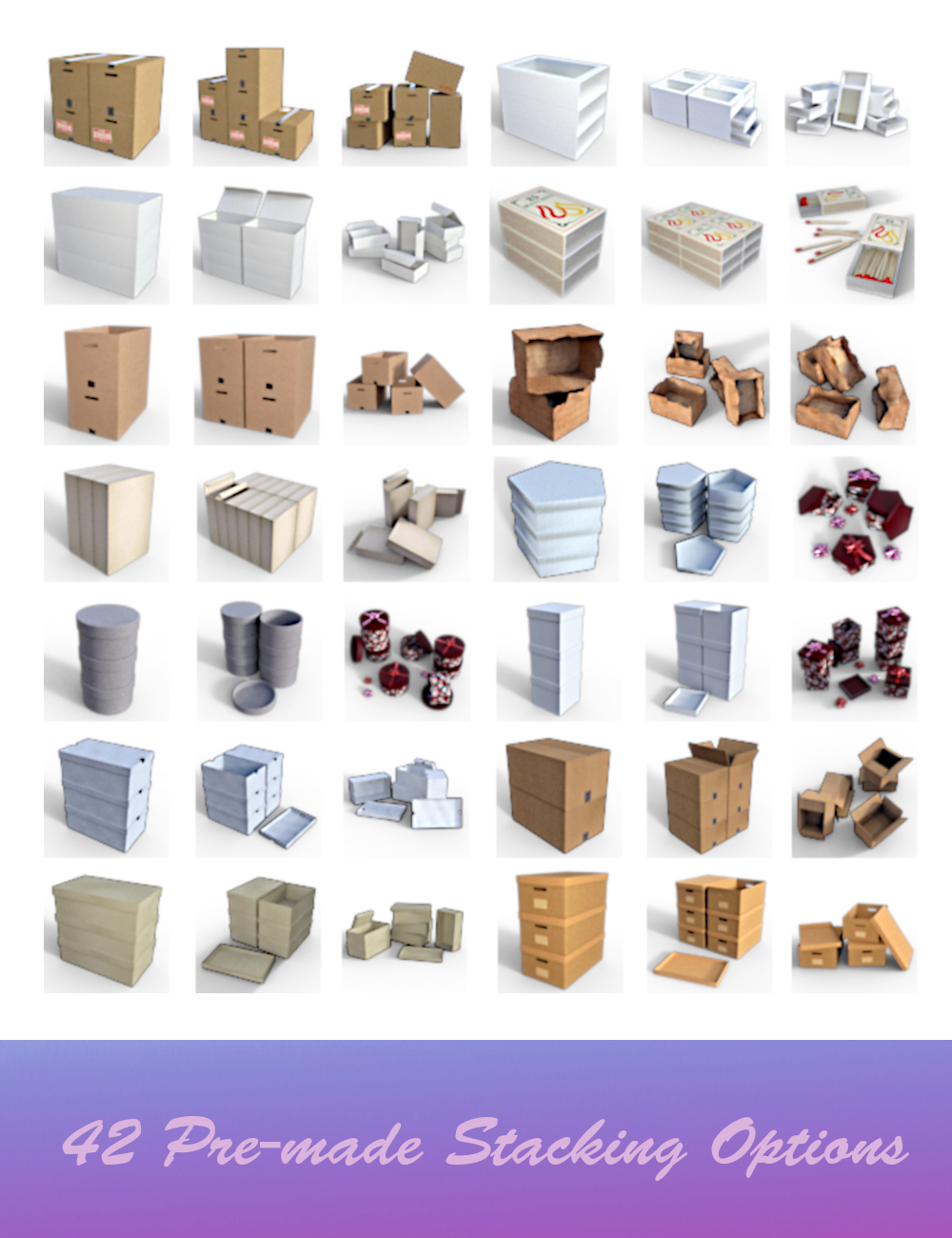 Boxes by: Sylvan, 3D Models by Daz 3D