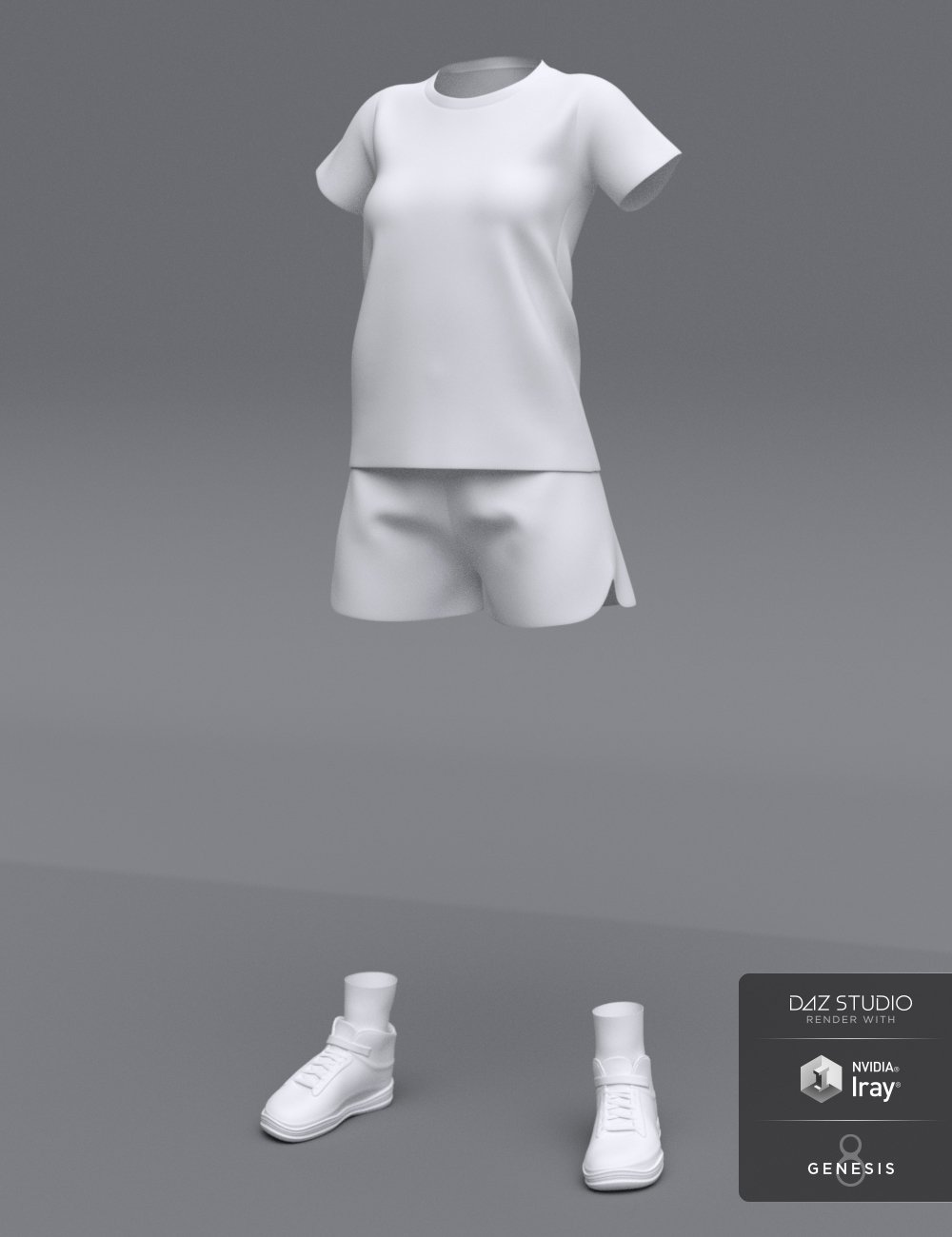 dForce Gym Class Outfit for Genesis 8 Females by: Nikisatez, 3D Models by Daz 3D