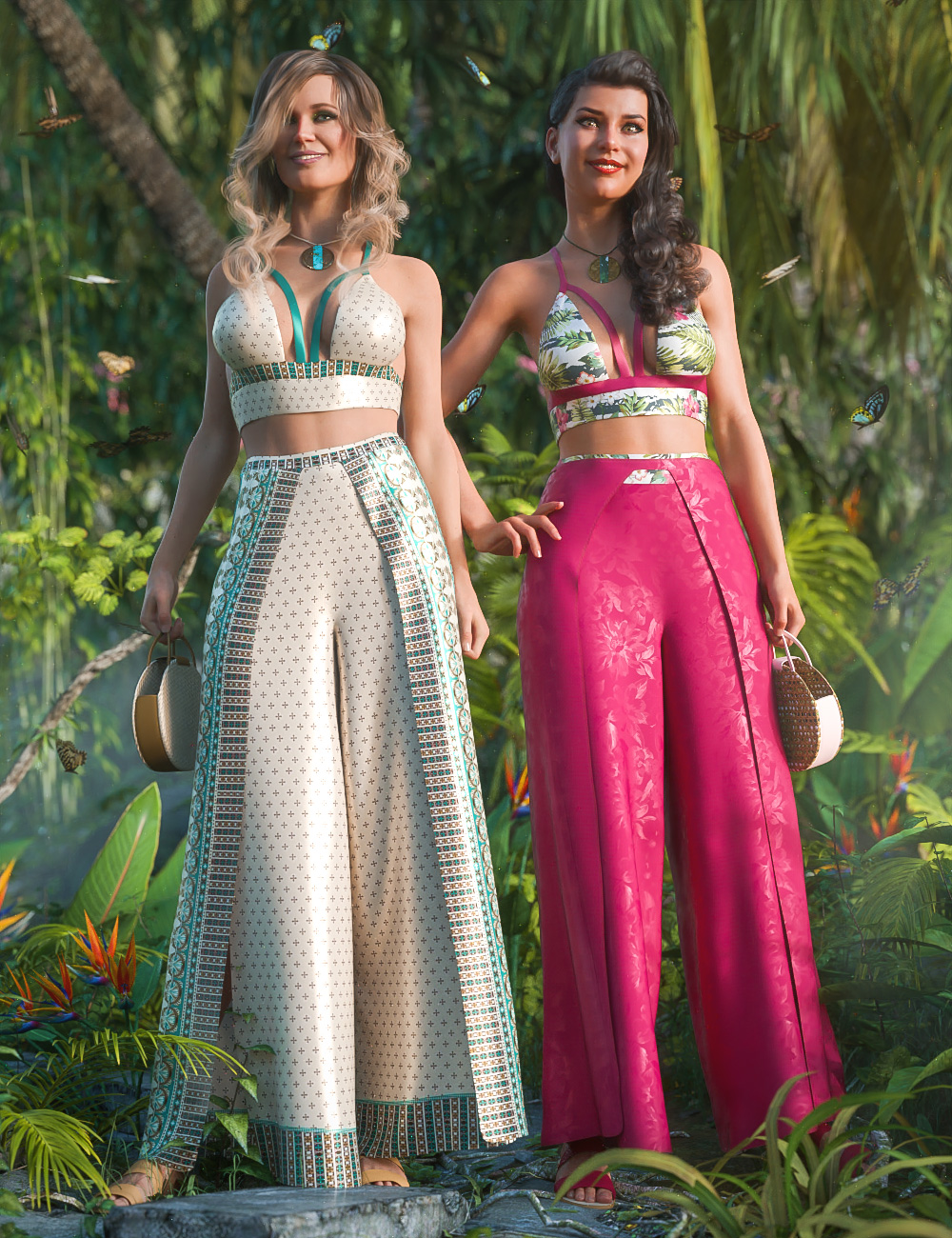 dForce Bali Babe Outfit Textures by: Anna Benjamin, 3D Models by Daz 3D