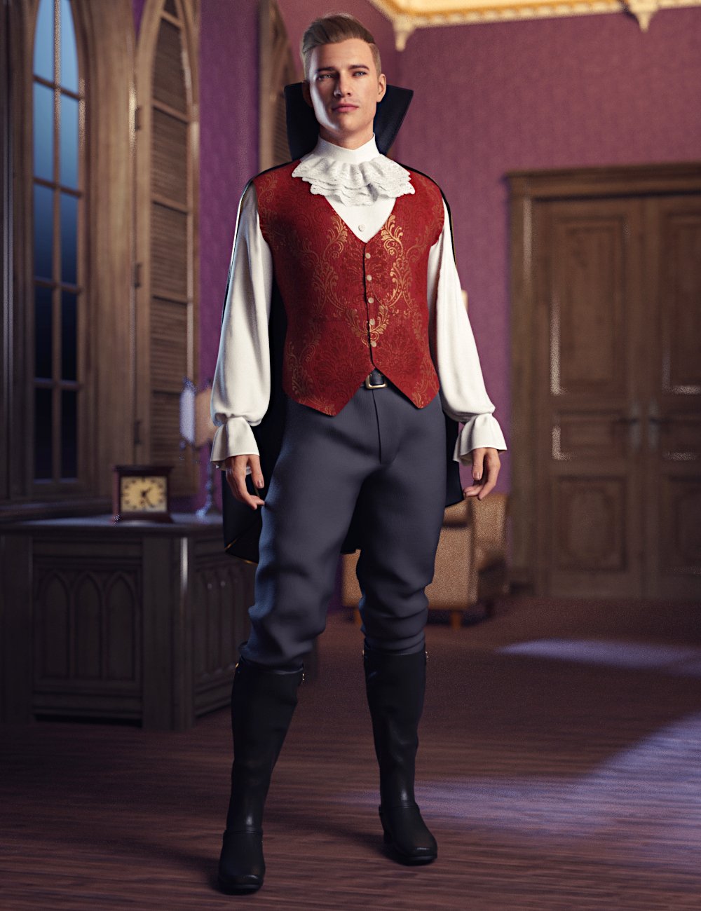 dForce The Count Outfit for Genesis 8 Male(s) by: Toyen, 3D Models by Daz 3D