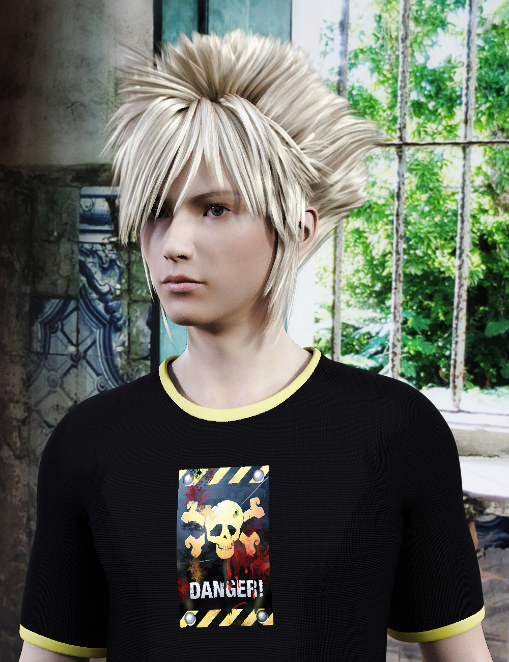 Hiraku Hair for Genesis 8 Male(s) by: Propschick, 3D Models by Daz 3D