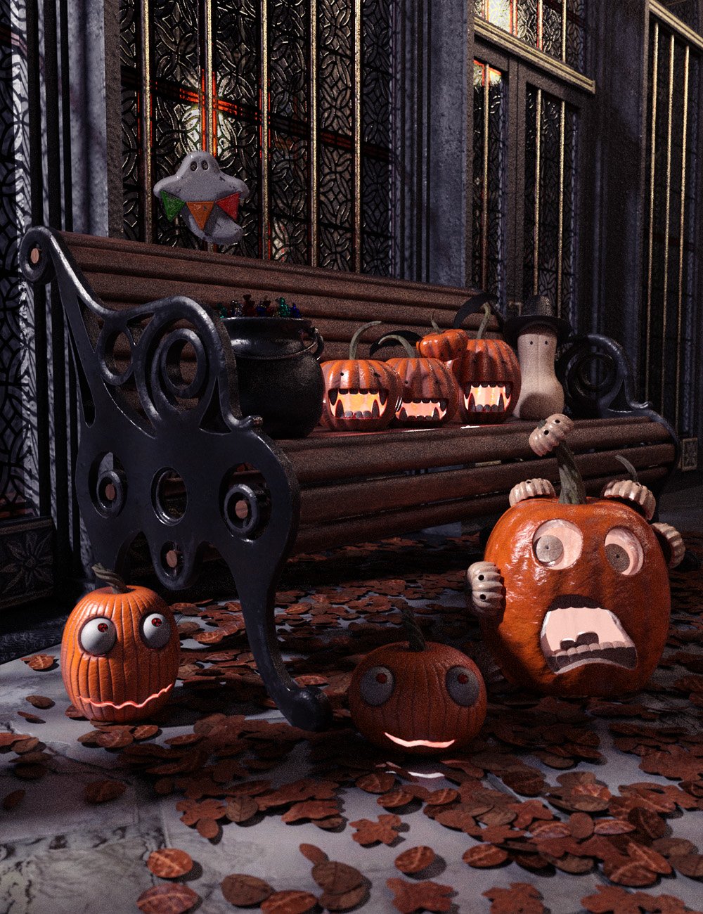 Halloween Whimsey Props by: ForbiddenWhispersDavid Brinnen, 3D Models by Daz 3D