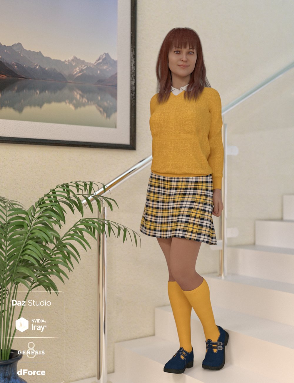 dForce Private School Outfit for Genesis 8 Females dForce Private School Outfit for Genesis 8 Females by: DirtyFairyNikisatez, 3D Models by Daz 3D