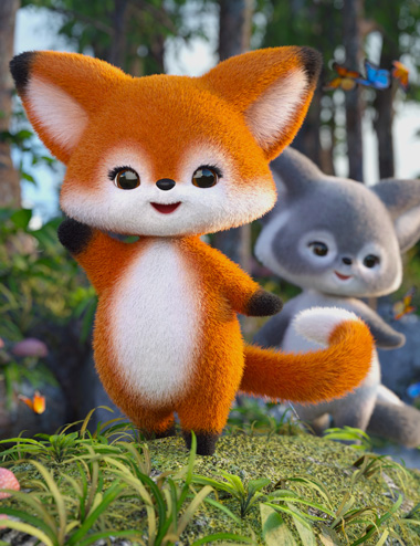 Scamp The Fox - Plushies 2.0 by: Lady Littlefox, 3D Models by Daz 3D
