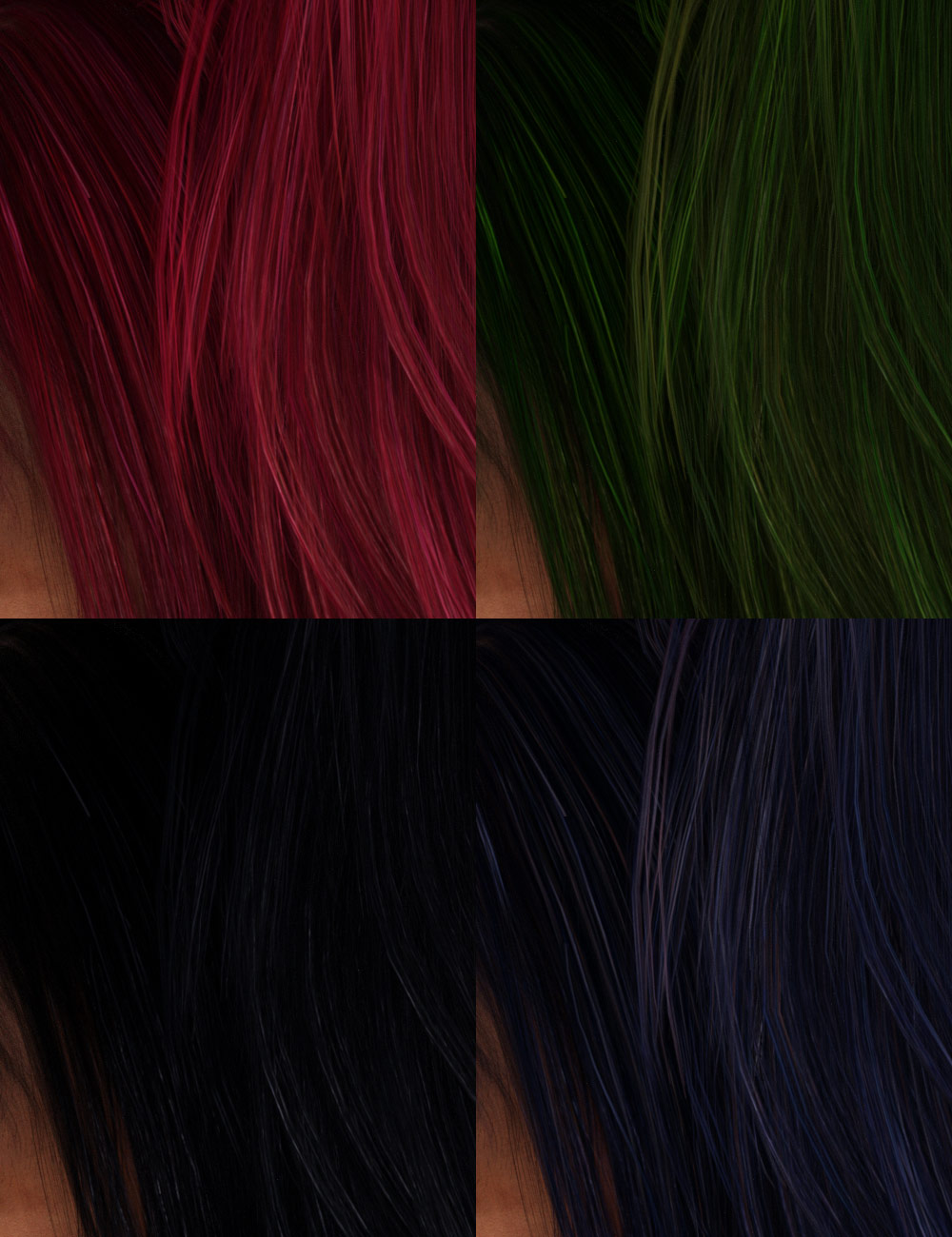 Colors for Belfry Hair Colors for Belfry Hair by: goldtassel, 3D Models by Daz 3D
