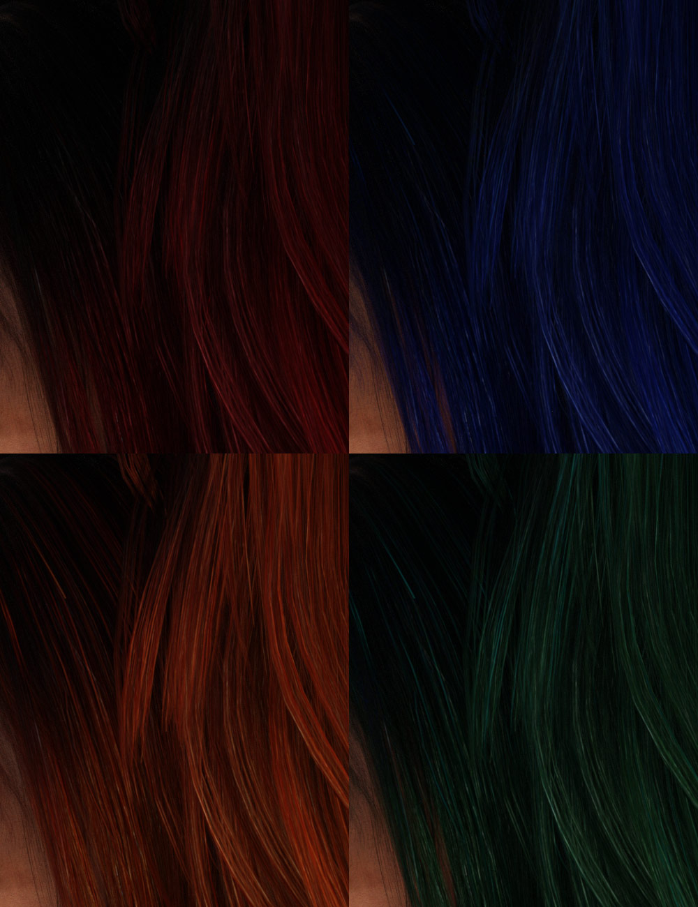 Colors for Belfry Hair by: goldtassel, 3D Models by Daz 3D