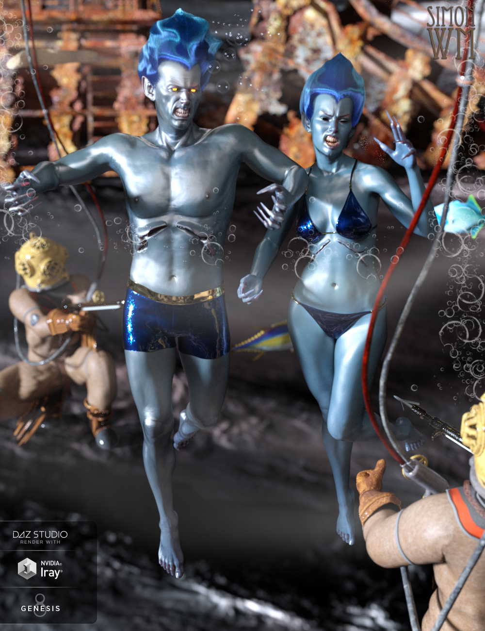 The Atlanteans for Genesis 8 by: SimonWM, 3D Models by Daz 3D