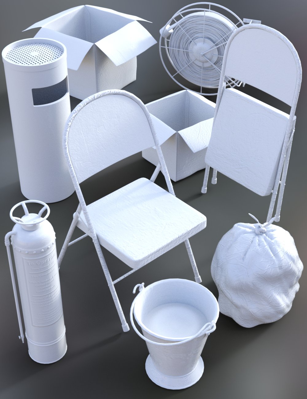 Corridor Clutter by: Merlin Studios, 3D Models by Daz 3D