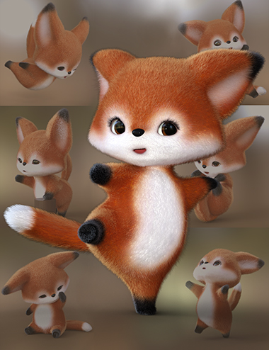 Mighty Scamp Poses for Scamp the Fox by: Quixotry, 3D Models by Daz 3D