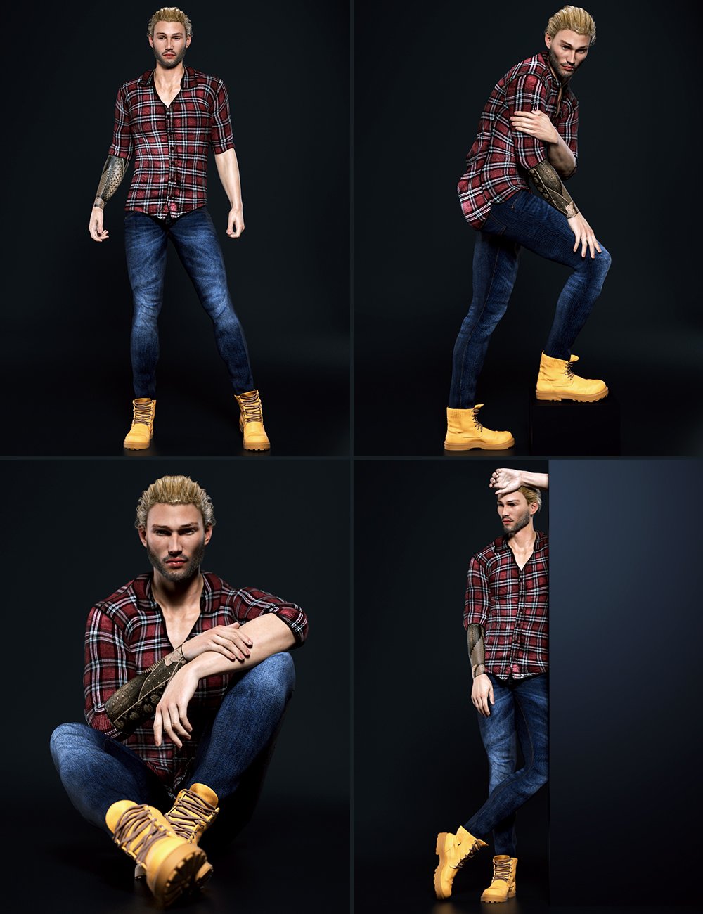 Fresh Attitude Poses for Genesis 8 Male by: 3D Sugar, 3D Models by Daz 3D