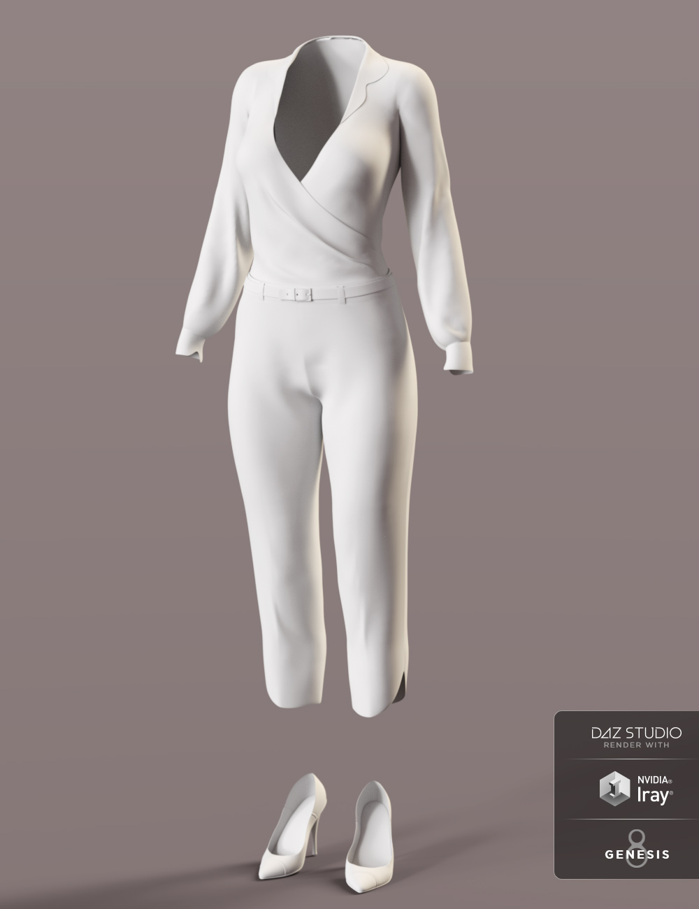 dForce Office Chic Outfit for Genesis 8 Female(s) by: NikisatezShox-Design, 3D Models by Daz 3D