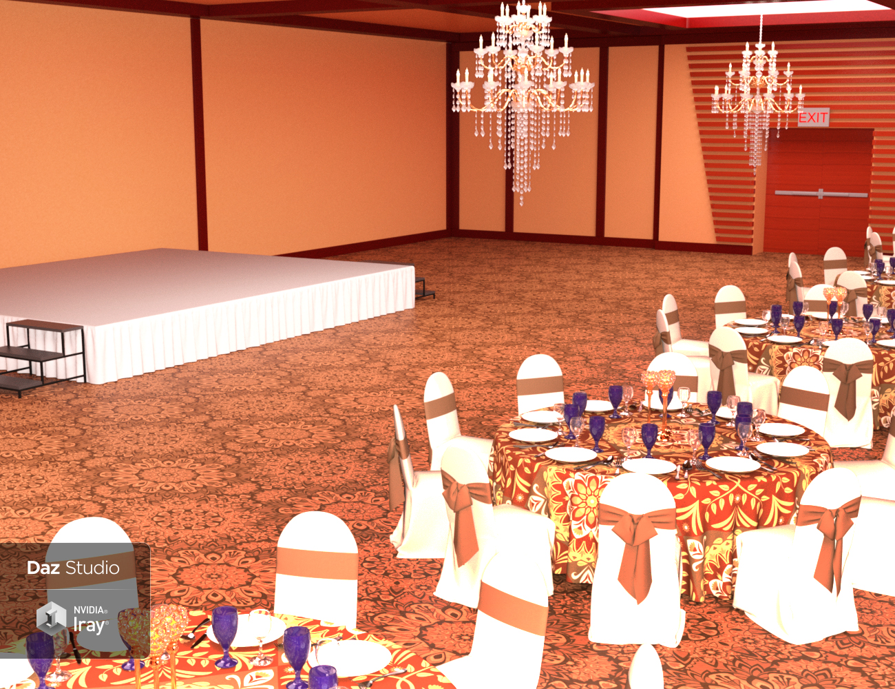 Modern Ballroom Modern Ballroom by: Charlie, 3D Models by Daz 3D